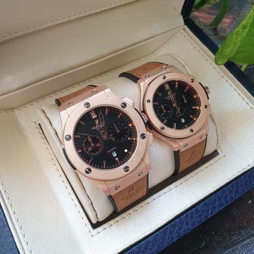ساعت مچی ست مردانه و زنانه هابلوت رزگلد hublot